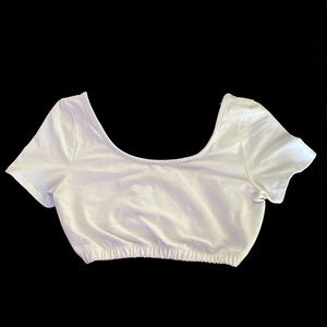 urban outfitters off the shoulder white cropped top